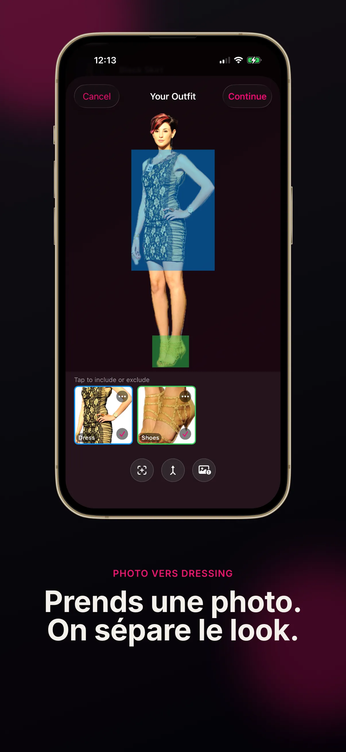 Prenez une tenue en photo et Enjasmy sépare le look en pièces