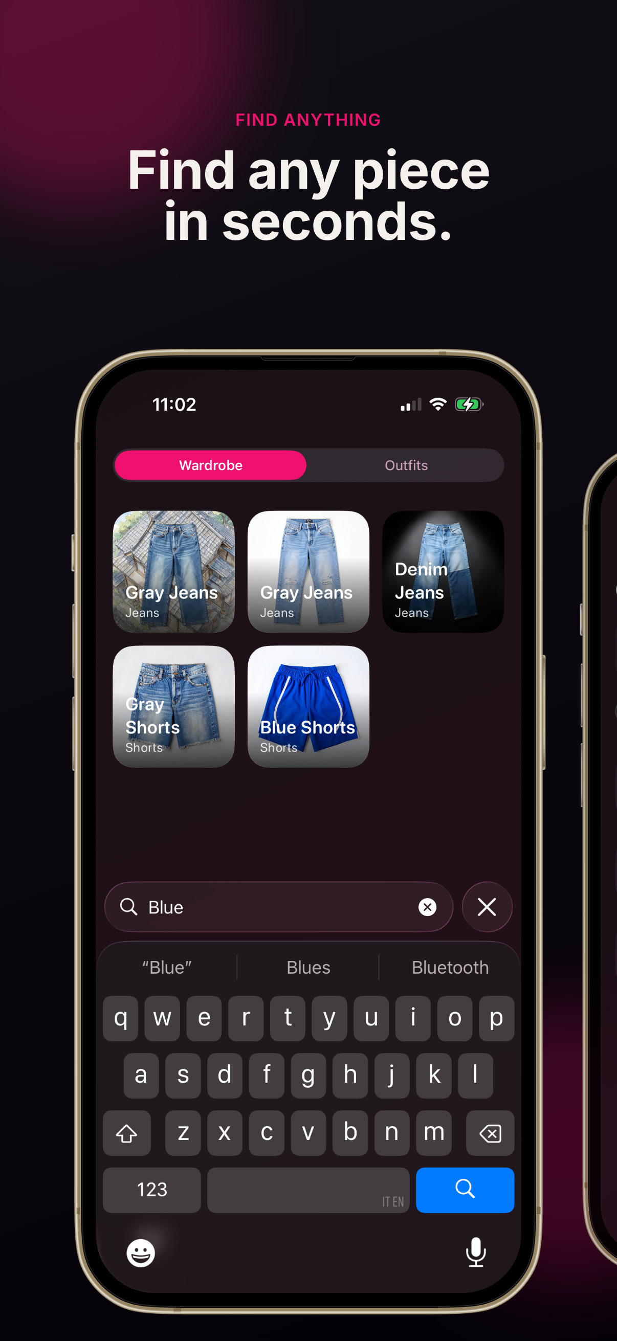 Find any piece in your wardrobe in seconds
