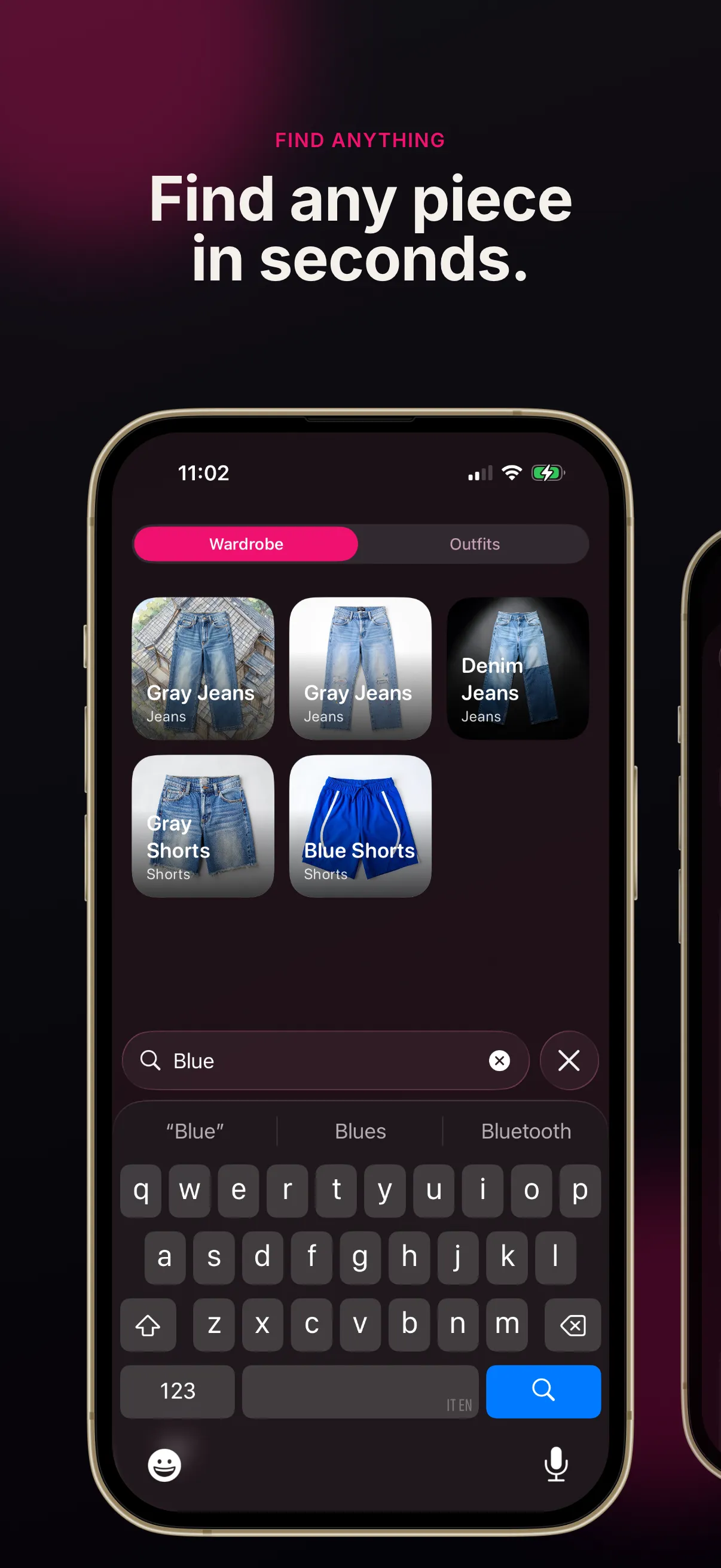 Find any piece in your wardrobe in seconds