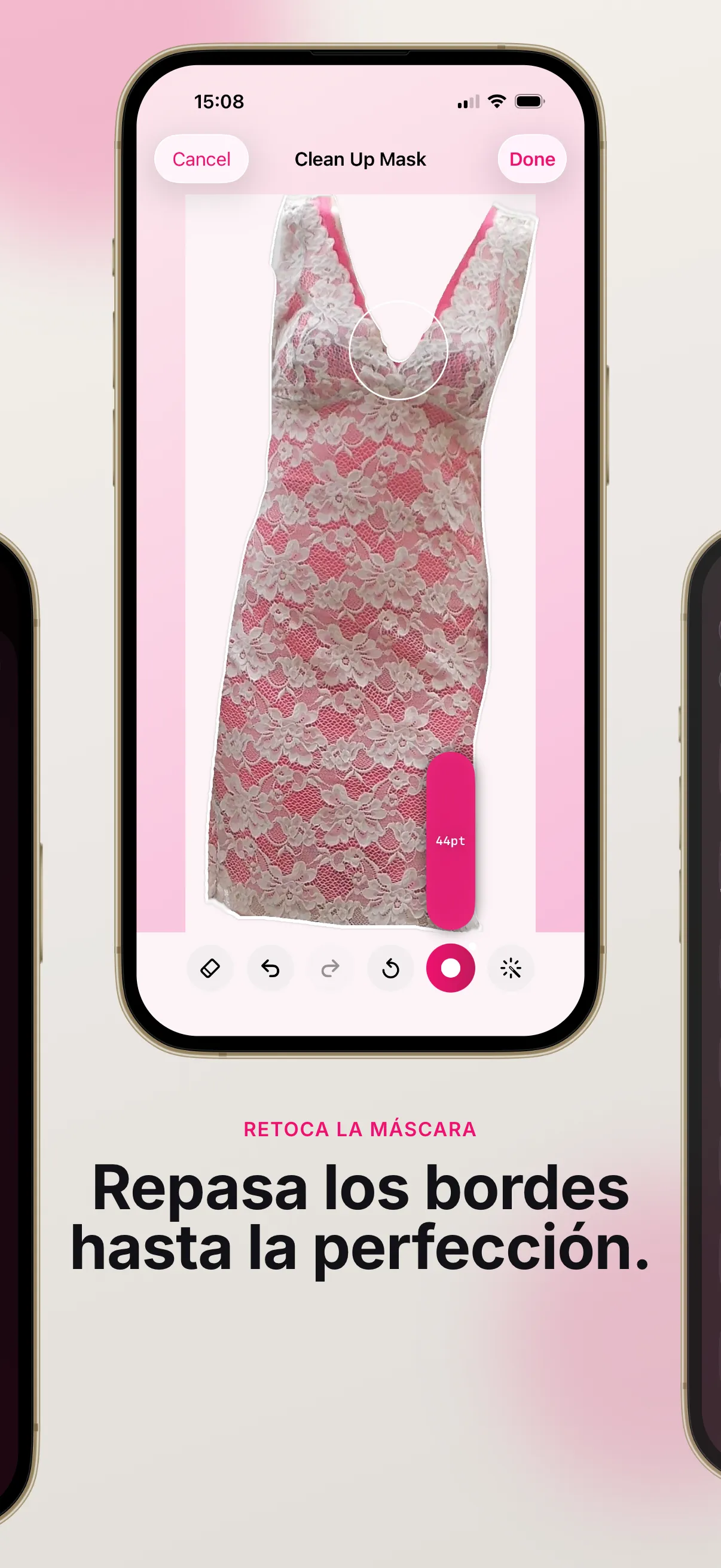 Perfecciona los recortes de prendas con el editor de máscaras